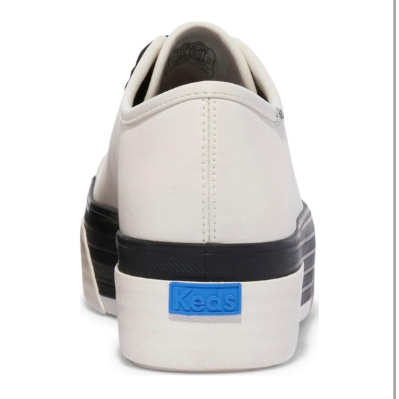 NEW IN BOX-Keds-B&W-Leather Platform Sneakers 8/8.5 - Picture 4 of 13